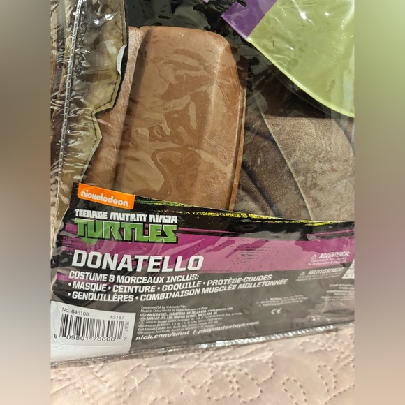 Teenage Mutant Ninja Turtles Donatello Boys 8-Piece Costume Med (8-10) Halloween - Picture 3 of 4